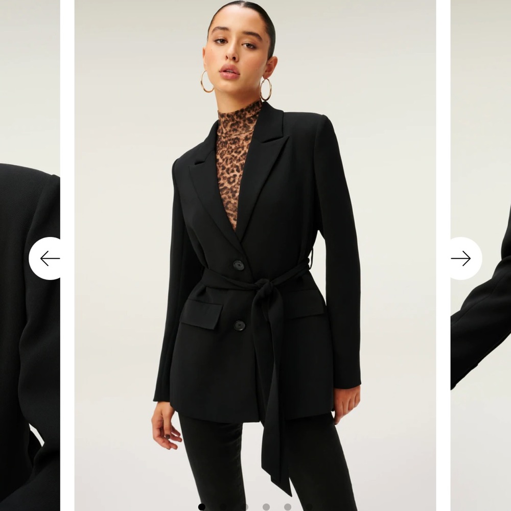NWT Good American Trench Blazer In Black size 0
